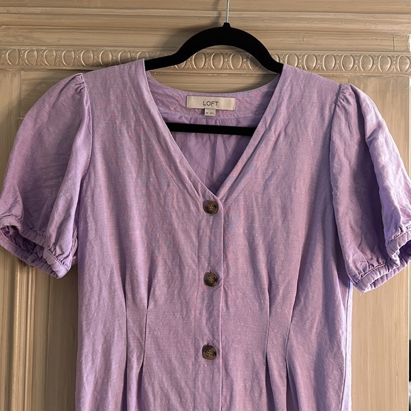 Lilac Linen Loft Dress - Picture 2 of 3